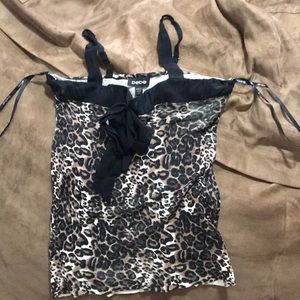 Bebe leopard print tank